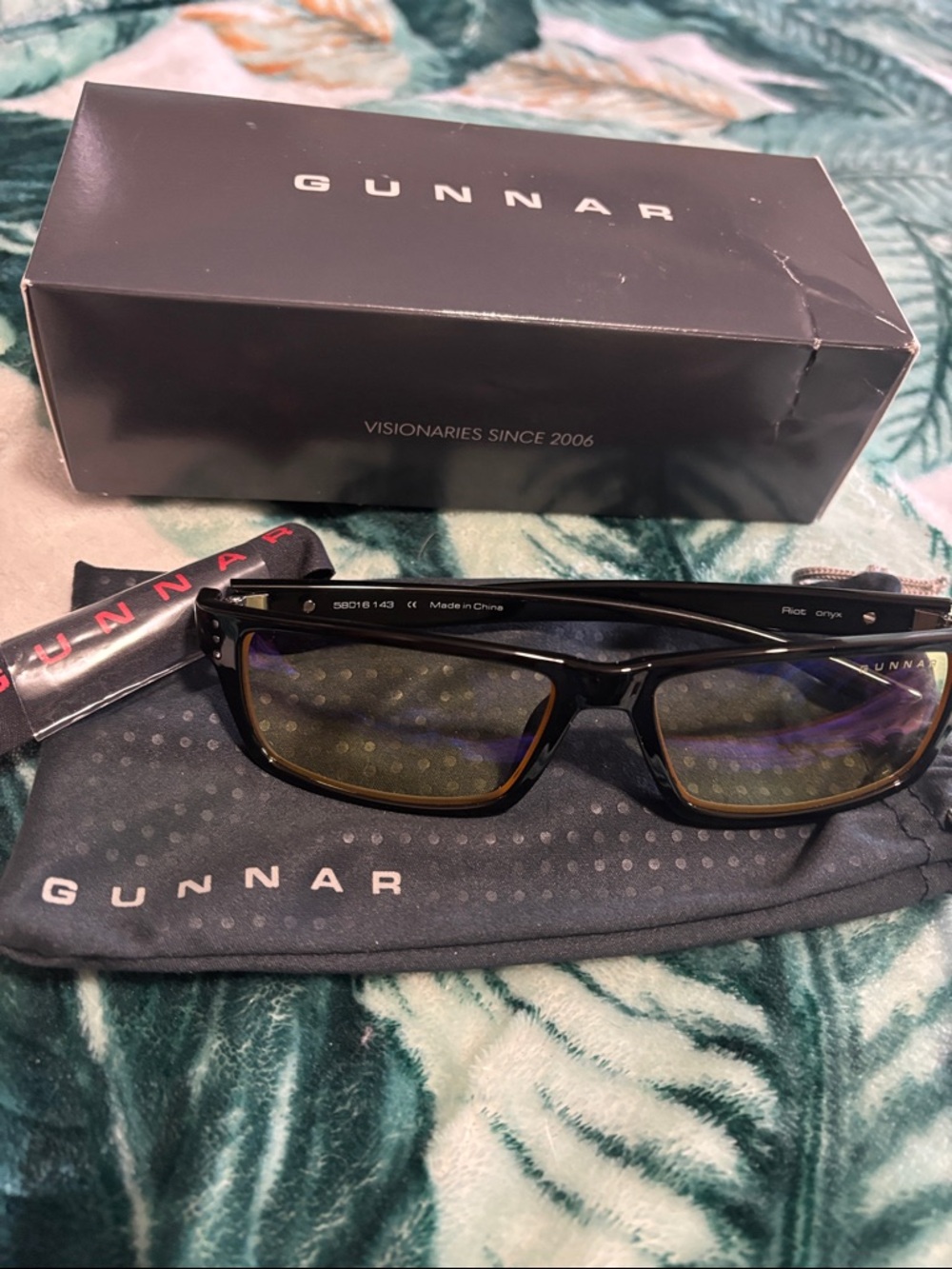 Gunnar Black Glossy Blue Light Glasses - Amber Lenses